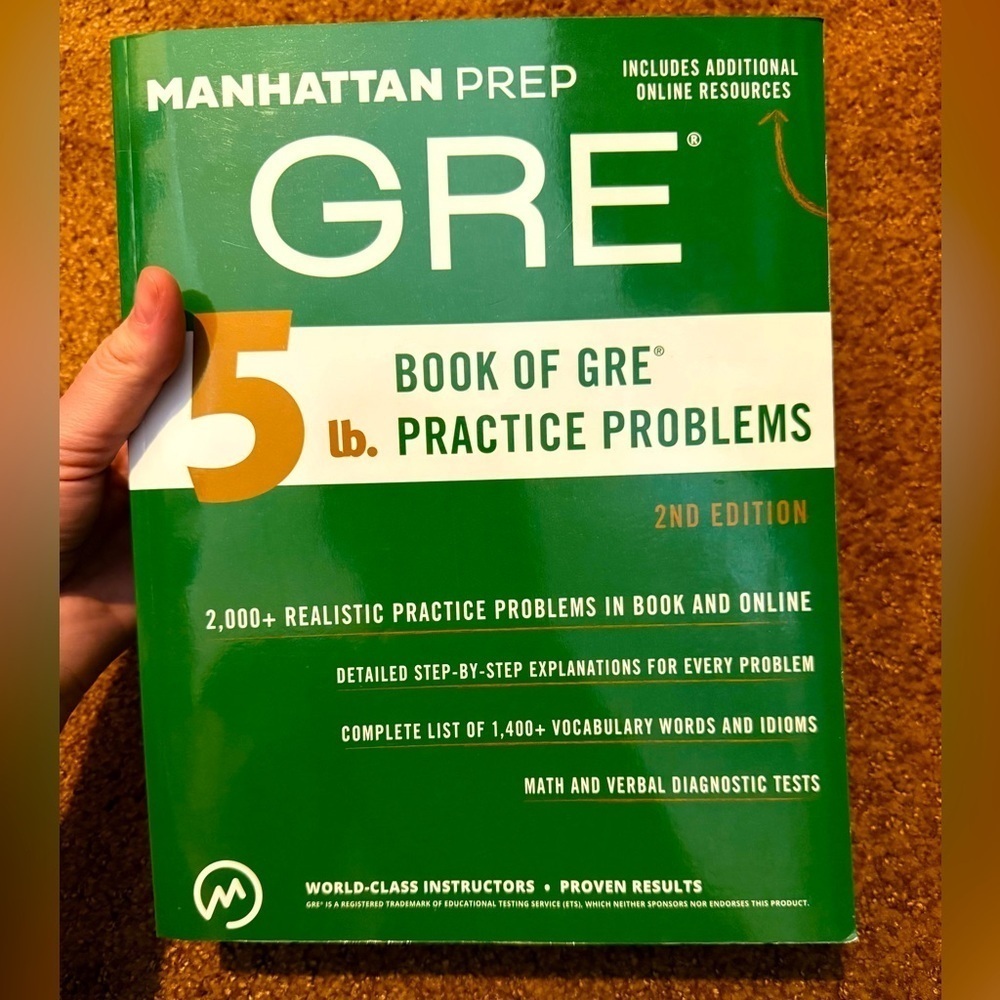 Manhattan Prep GRE 5lb book of practice questions